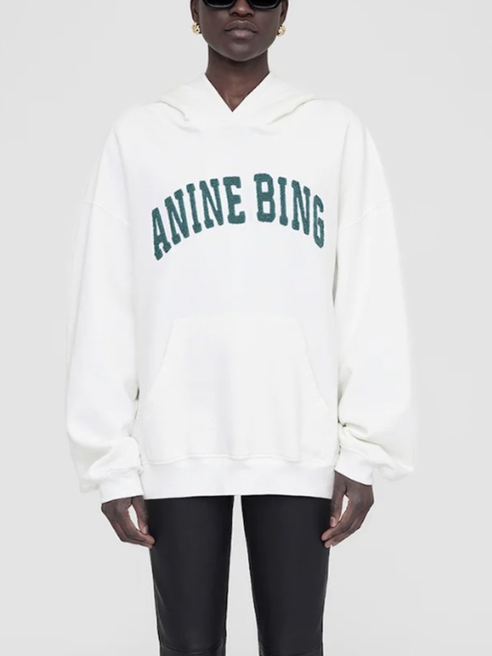 Anine Bing White Harvey Hoodie Small